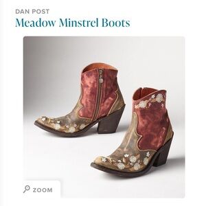 Dan Post Meadow Minstrel Cowgirl Boots Size 9.5